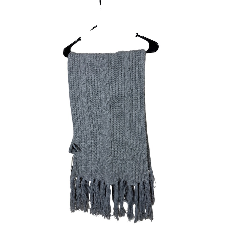 TORRID Women's Grey Cable Knit Scarf with Tassels One Size NWT